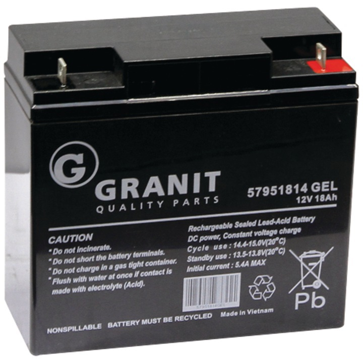 Akumulator żelowy 12V 18Ah, Granit